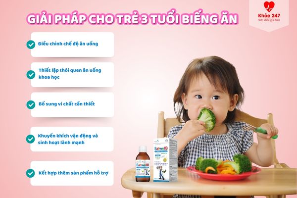 Ba mẹ có thể áp dụng nhiều giải pháp để hỗ trợ bé ăn ngon hơn