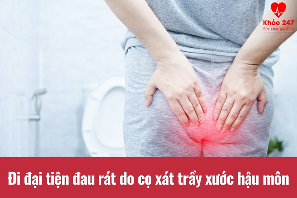 Cọ trầy xước hậu môn gây hiện tượng đi đại tiện đau rát