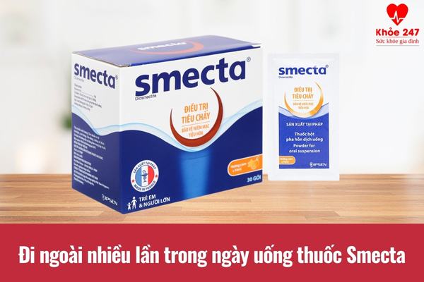 Smecta giúp giảm tình trạng đi ngoài nhiều lần trong ngày