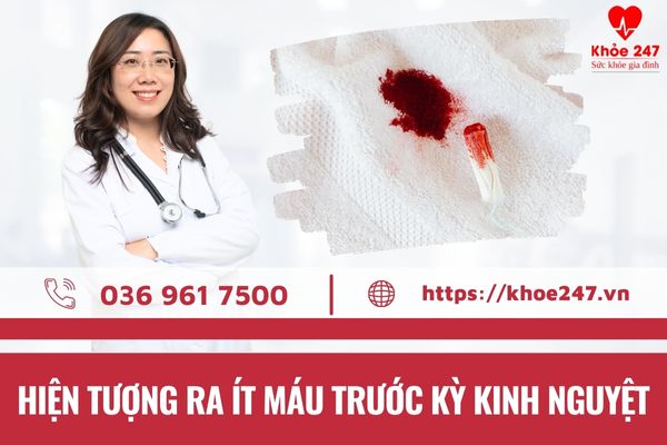 Nhiều chị em có hiện tượng ra ít máu trước kỳ kinh nguyệt