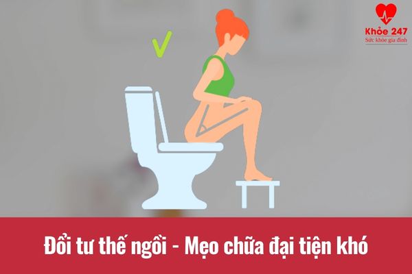 Thay đổi tư thế ngồi giúp dễ đi đại tiện