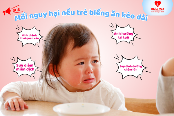 Trẻ kén ăn kéo dài có thể gây nhiều ảnh hưởng đến sức khỏe của bé