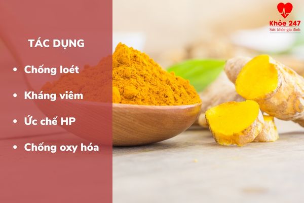 Tác dụng của nghệ đối với viêm hang vị dạ dày